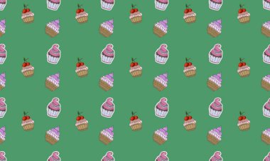 Farklı aksesuarlara sahip renkli arkaplan