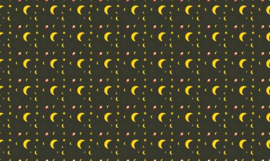 Farklı aksesuarlara sahip renkli arkaplan