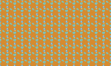 Farklı aksesuarlara sahip renkli arkaplan