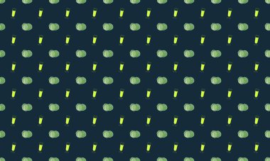 Farklı aksesuarlara sahip renkli arkaplan