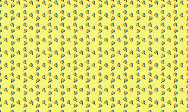 Farklı aksesuarlara sahip renkli arkaplan