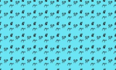 Farklı aksesuarlara sahip renkli arkaplan