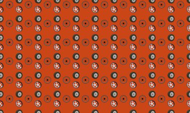 Farklı aksesuarlara sahip renkli arkaplan