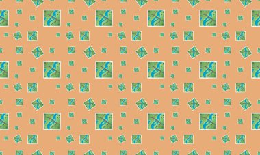 Farklı aksesuarlara sahip renkli arkaplan