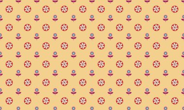 Farklı aksesuarlara sahip renkli arkaplan