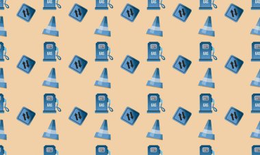 Farklı aksesuarlara sahip renkli arkaplan