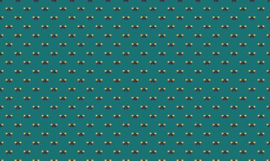 Farklı aksesuarlara sahip renkli arkaplan