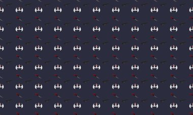 Farklı aksesuarlara sahip renkli arkaplan