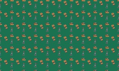 Farklı aksesuarlara sahip renkli arkaplan