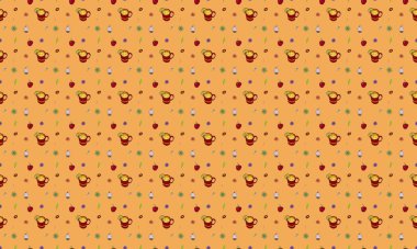 Farklı aksesuarlara sahip renkli arkaplan