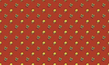 Farklı aksesuarlara sahip renkli arkaplan