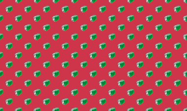 Farklı aksesuarlara sahip renkli arkaplan