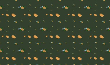 Farklı aksesuarlara sahip renkli arkaplan