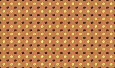 Farklı aksesuarlara sahip renkli arkaplan