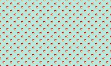 Farklı aksesuarlara sahip renkli arkaplan