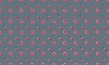 Farklı aksesuarlara sahip renkli arkaplan