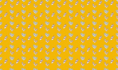 Farklı aksesuarlara sahip renkli arkaplan