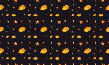 Farklı aksesuarlara sahip renkli arkaplan