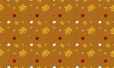 Farklı aksesuarlara sahip renkli arkaplan