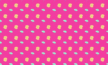 Farklı aksesuarlara sahip renkli arkaplan