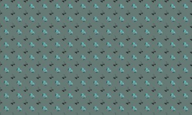 Farklı aksesuarlara sahip renkli arkaplan