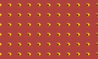 Farklı aksesuarlara sahip renkli arkaplan