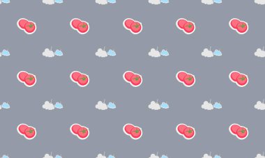 Farklı aksesuarlara sahip renkli arkaplan