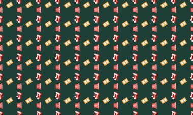 Farklı aksesuarlara sahip renkli arkaplan