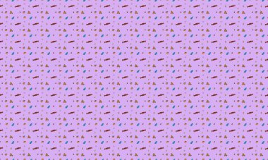 Farklı aksesuarlara sahip renkli arkaplan