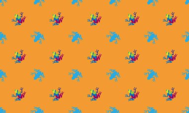 Farklı aksesuarlara sahip renkli arkaplan