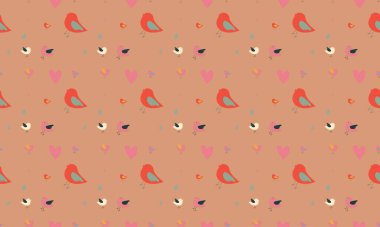 Farklı aksesuarlara sahip renkli arkaplan