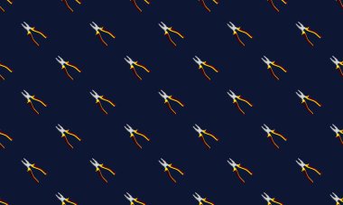 Farklı aksesuarlara sahip renkli arkaplan