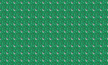 Farklı aksesuarlara sahip renkli arkaplan