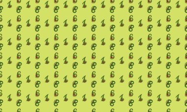 Farklı aksesuarlara sahip renkli arkaplan