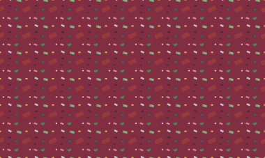 Farklı aksesuarlara sahip renkli arkaplan