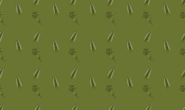 Farklı aksesuarlara sahip renkli arkaplan