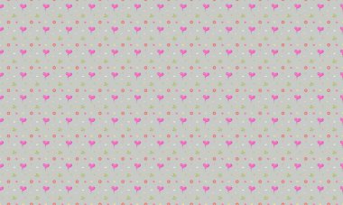 Farklı aksesuarlara sahip renkli arkaplan