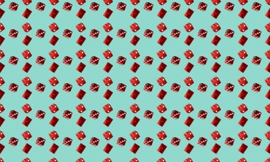 Farklı aksesuarlara sahip renkli arkaplan