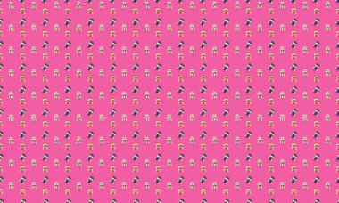 Farklı aksesuarlara sahip renkli arkaplan