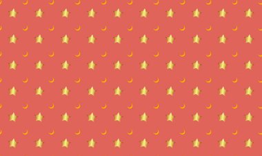 Farklı aksesuarlara sahip renkli arkaplan