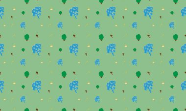 Farklı aksesuarlara sahip renkli arkaplan