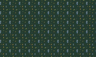 Farklı aksesuarlara sahip renkli arkaplan