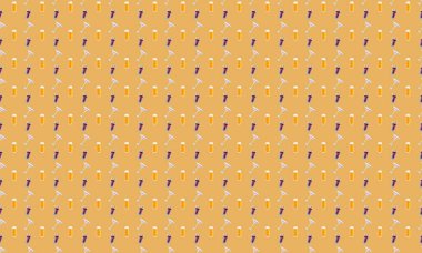 Farklı aksesuarlara sahip renkli arkaplan