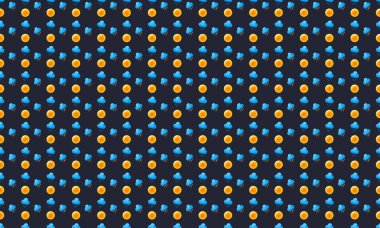 Farklı aksesuarlara sahip renkli arkaplan