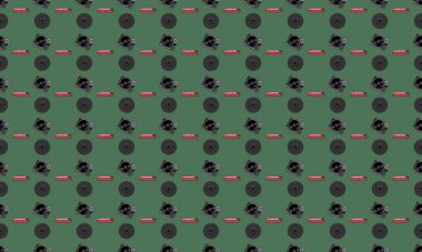 Farklı aksesuarlara sahip renkli arkaplan