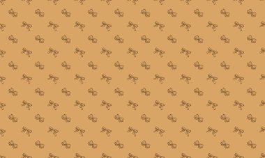 Farklı aksesuarlara sahip renkli arkaplan