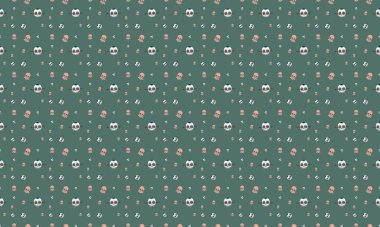 Farklı aksesuarlara sahip renkli arkaplan