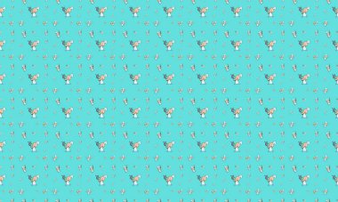 Farklı aksesuarlara sahip renkli arkaplan