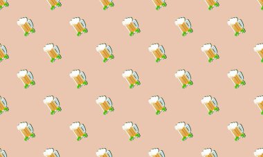 Farklı aksesuarlara sahip renkli arkaplan