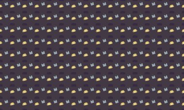 Farklı aksesuarlara sahip renkli arkaplan